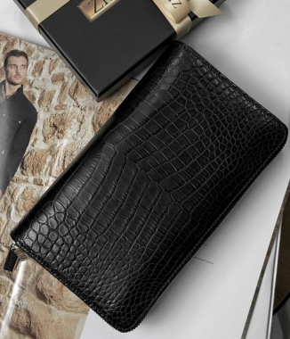 Портмоне из натуральной кожи крокодила