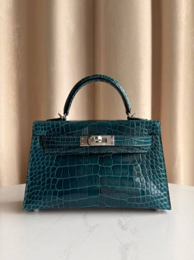 Сумка женская Kelly mini Crocodile Alligator Lisse
