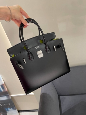 Сумка женская Birkin, 30, PHW Box leather