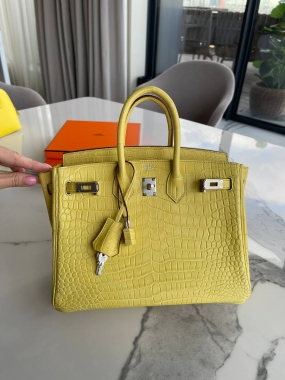 Сумка женская Birkin, 25, PHW Crocodile Porosus 
