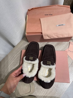 Меховые мокасины 