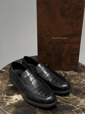 Лоферы из натуральной кожи крокодила