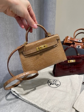 Сумка женская Kelly mini Crocodile Alligator Lisse