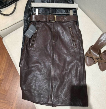 Юбка кожаная