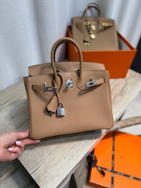 Сумка женская Birkin , 25, togo Chai Color