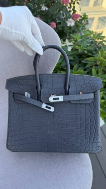 Сумка женская  Birkin , 25 cm, PHW MATTE NILOTICUS