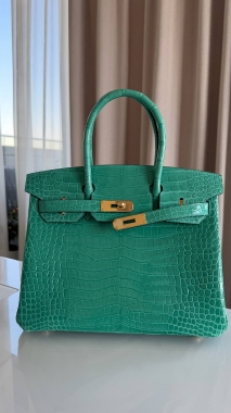 Сумка женская Birkin, 30, GHW Crocodile Porosus