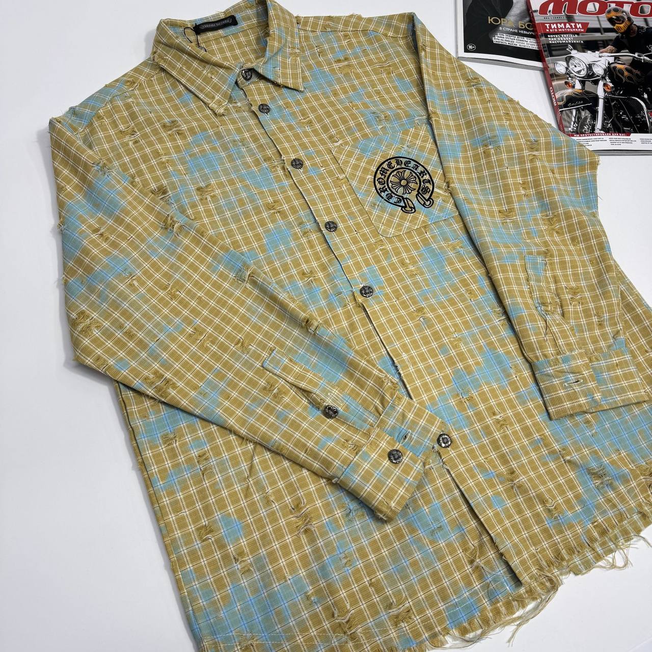 Рубашка Chrome hearts Артикул PL-69438. Вид 2 Рубашка Chrome hearts Артикул PL-69438. Вид 2